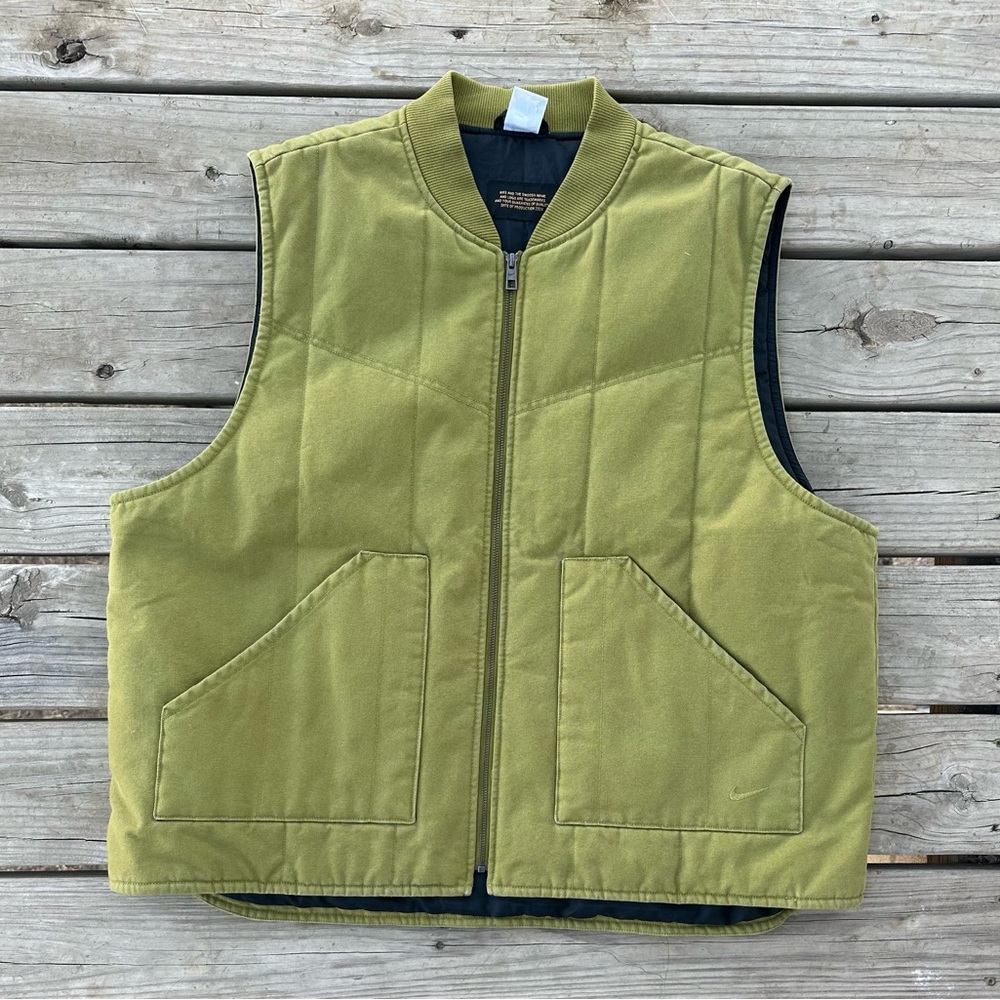 Nike Padded  Vest Jacket Loose Fit Green  Men's XXL